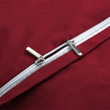 Luxury Wine Red Tencel Cotton Bedding Set with Duvet Cover and Pillowcases - Julia M LifeStyles