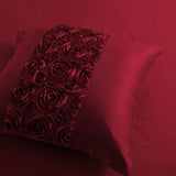Luxury Wine Red Tencel Cotton Bedding Set with Duvet Cover and Pillowcases - Julia M LifeStyles