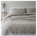 Pure Linen Duvet Cover Set - Double Bed Quilt Cover with Pillowcases - Julia M LifeStyles
