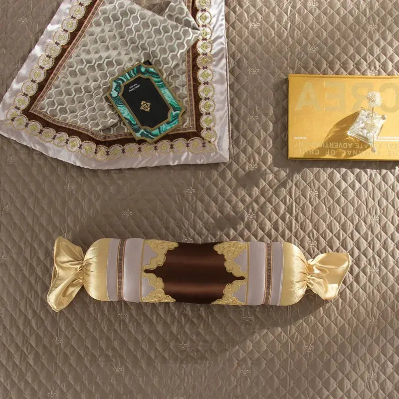 IvaRose Luxury Blue Black Silk Satin Bedding Set - Queen/King Size - Julia M LifeStyles