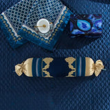 Blue Black Silk Satin Luxury Royal Bedding set Queen King size Bed set Bed/Flat sheet Bed spread set Pillowcase Duvet cover - Julia M LifeStyles