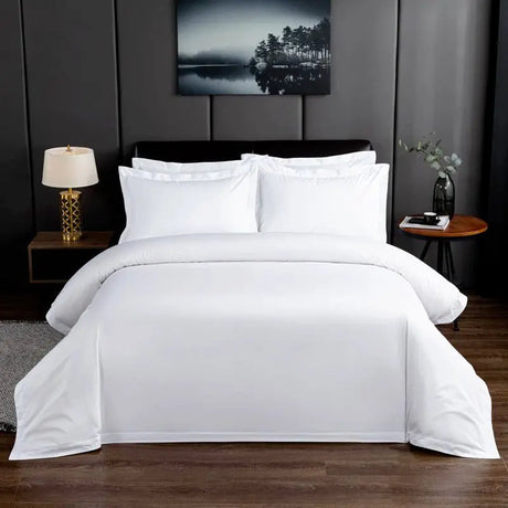 Barcaton Elegant Four-Piece White Hotel Suite Bedding Set - Julia M LifeStyles