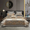 Silk-Like Satin 4-Piece Duvet Cover Set with Double Stitching & Pillowcases - Julia M LifeStyles