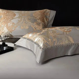 Silk-Like Satin 4-Piece Duvet Cover Set with Double Stitching & Pillowcases - Julia M LifeStyles