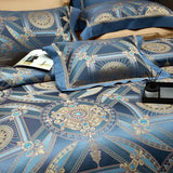 Silk-Like Satin 4-Piece Duvet Cover Set with Double Stitching & Pillowcases - Julia M LifeStyles