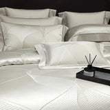 Silk - Like Satin 4 - Piece Duvet Cover Set with Double Stitching & Pillowcases - Julia M LifeStyles