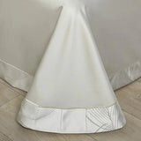 Silk - Like Satin 4 - Piece Duvet Cover Set with Double Stitching & Pillowcases - Julia M LifeStyles