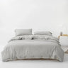 Ultra Soft 100% Washed Cotton Grey Stripe Duvet Cover Set with Sheet & Pillowcases - Julia M LifeStyles