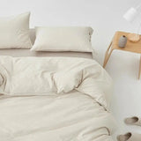 Ultra Soft 100% Washed Cotton Grey Stripe Duvet Cover Set with Sheet & Pillowcases - Julia M LifeStyles