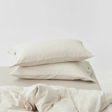 Ultra Soft 100% Washed Cotton Grey Stripe Duvet Cover Set with Sheet & Pillowcases - Julia M LifeStyles
