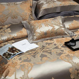 Silk-Like Satin 7-Piece Duvet Cover Set with Double Stitching & Pillowcases - Julia M LifeStyles