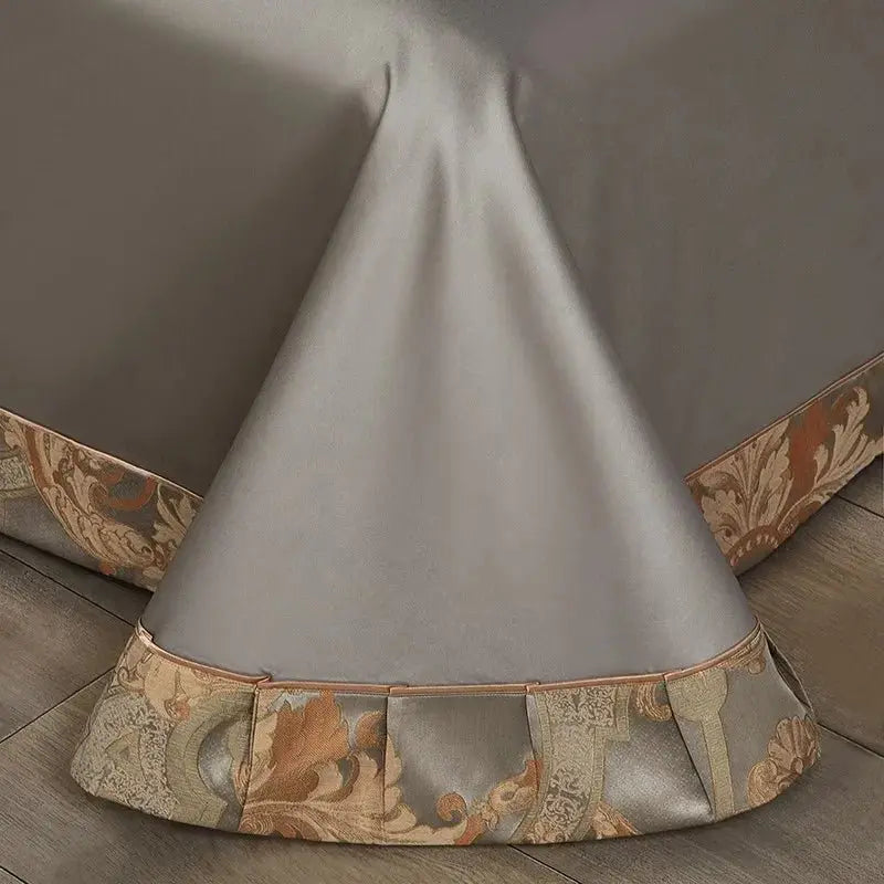 Silk-Like Satin 7-Piece Duvet Cover Set with Double Stitching & Pillowcases - Julia M LifeStyles