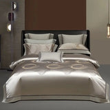 Silk - Like Satin 7 - Piece Duvet Cover Set with Double Stitching & Pillowcases - Julia M LifeStyles