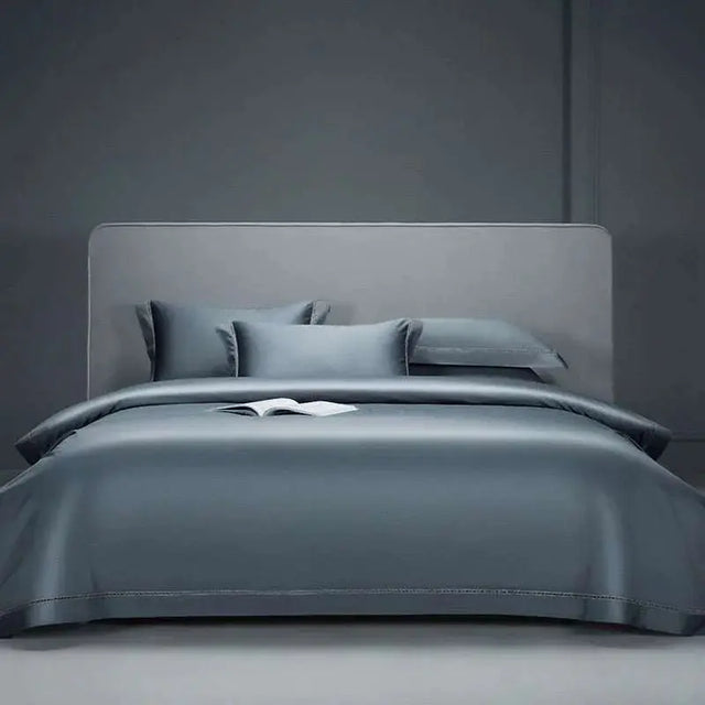 Luxury Lace Egyptian Cotton Bedding Set - Elegant Grey Hollow Design - Julia M LifeStyles