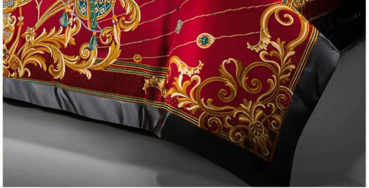 European Embroidery Palace Style Silk Cotton Bedspread Set for 1.8M Bed - Julia M LifeStyles