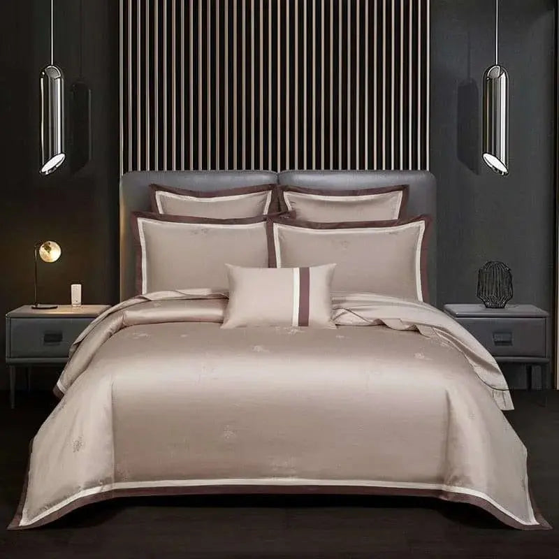 Luxury Jacquard Cotton Duvet Cover Set - Julia M LifeStyles