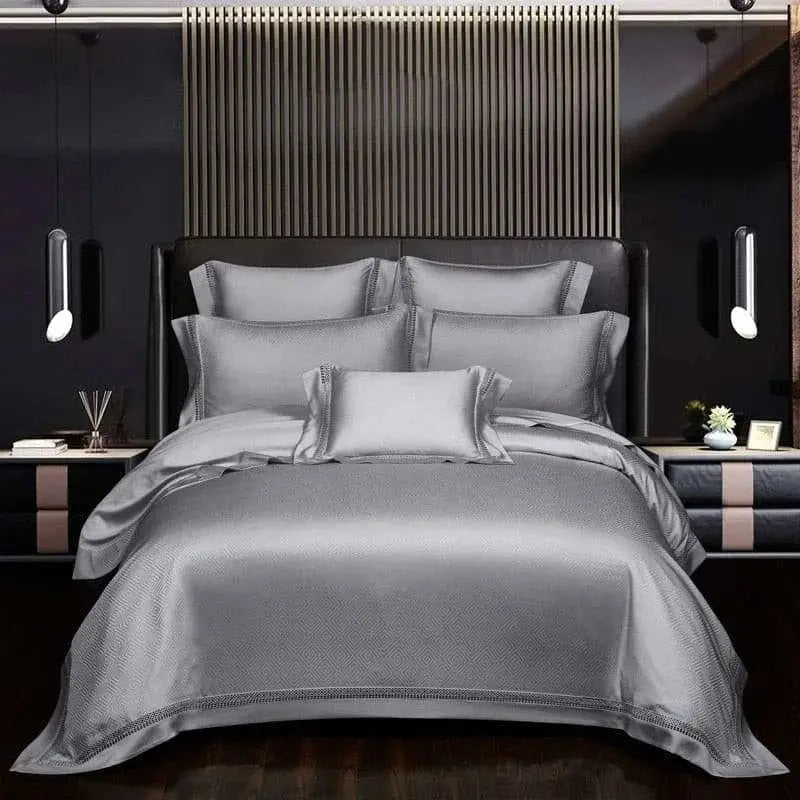 Luxury Jacquard Cotton Duvet Cover Set - Julia M LifeStyles