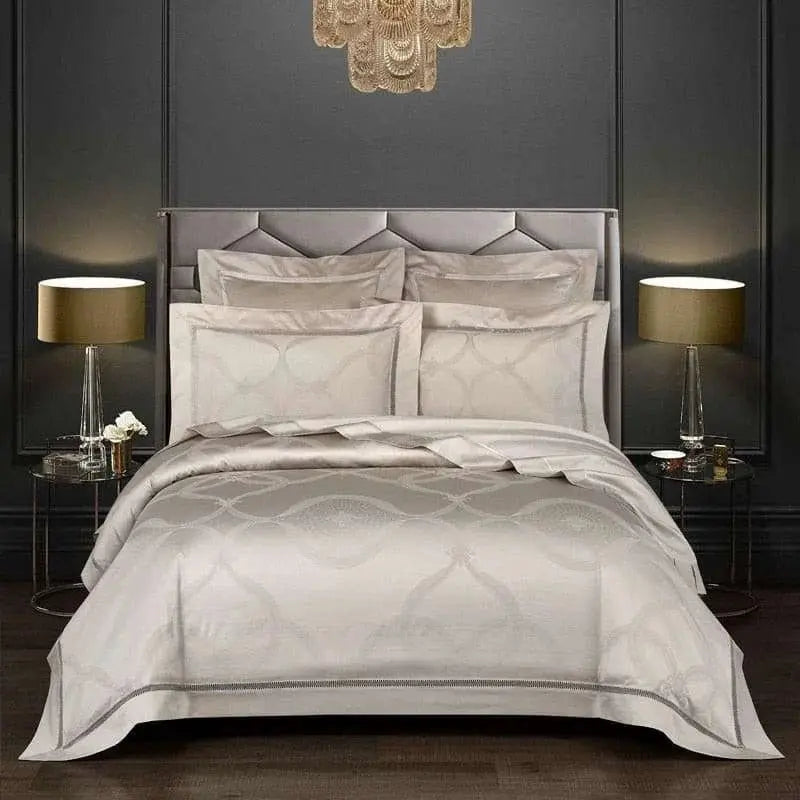 Luxury Jacquard Cotton Duvet Cover Set - Julia M LifeStyles
