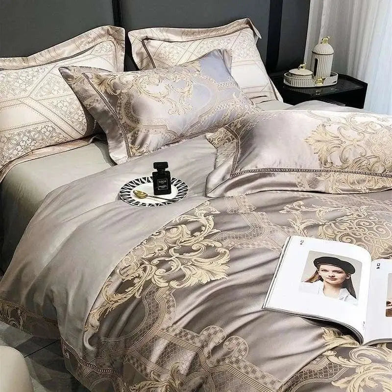 Jacquard Duvet Cover Set - Comfort and Breathability | All Seasons - Julia M LifeStyles