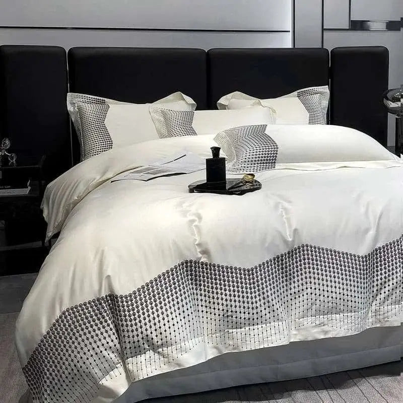 Luxury 1000TC Egyptian Cotton Embroidered Duvet Cover Set - Julia M LifeStyles