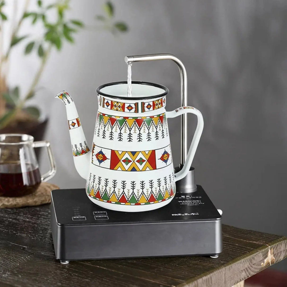 Julia M Enamel Coffee Pot 1.1L - American Style Fine-Mouth Kettle - Julia M LifeStyles