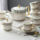 Luxury European-Style Bone China Tea Set for Six - Julia M LifeStyles