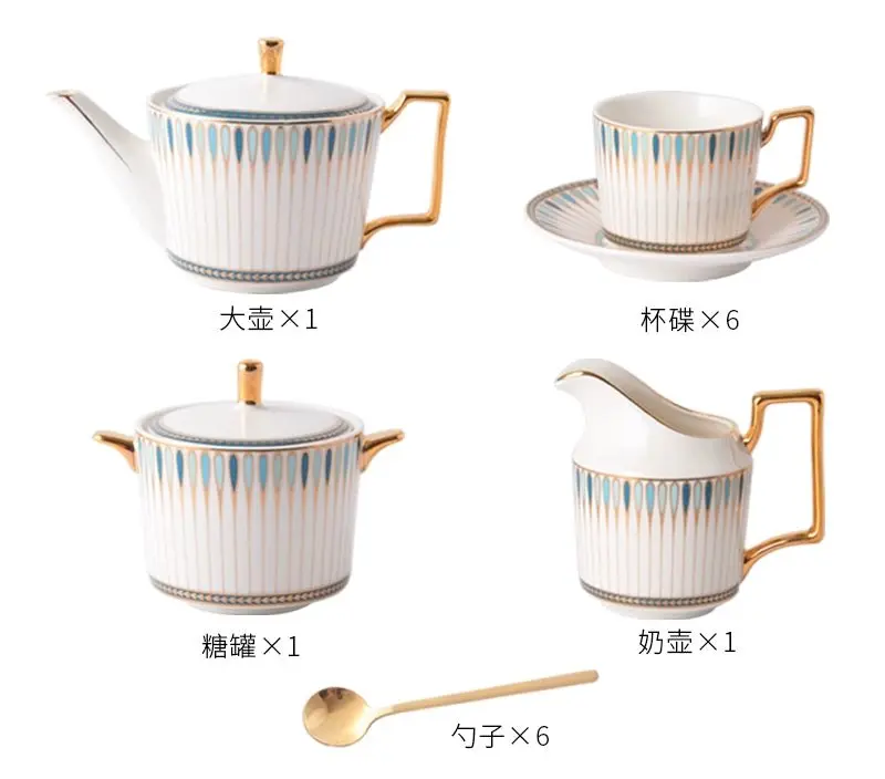 Luxury European-Style Bone China Tea Set for Six - Julia M LifeStyles