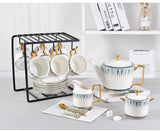 Luxury European-Style Bone China Tea Set for Six - Julia M LifeStyles