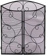 Vintage-Black Heavy Duty Fireplace Screen - Julia M LifeStyles