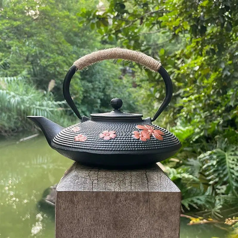 Southern Iron Handmade Japanese-Style Cast Iron Teapot - Retro Design - Julia M LifeStyles