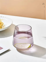Purple Frosted Glass Wine Goblet: Elegant Champagne Cup Julia M Home & Kitchen