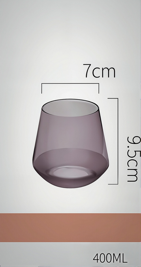 Purple Frosted Glass Wine Goblet: Elegant Champagne Cup Julia M Home & Kitchen