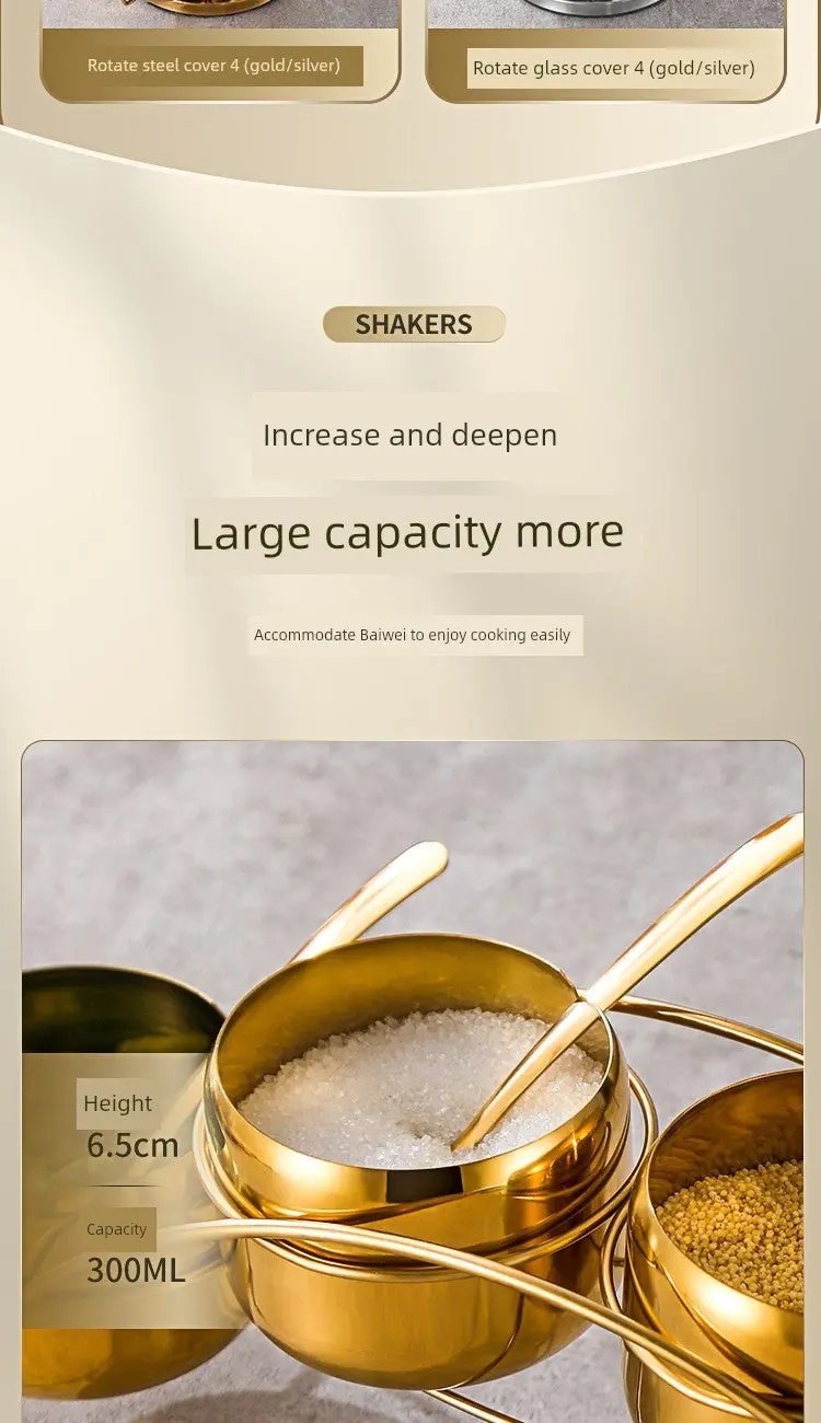 Kitchen Combination Home Seasoning Can Stainless Steel - Julia M LifeStyles