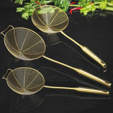 Golden Stainless Steel Skimmer Strainer - Kitchen Tools - Julia M LifeStyles