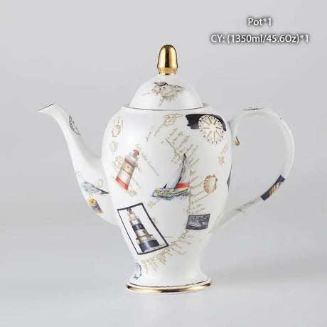 Vintage Bone China Tea Pot British Ceramic Teapot Europe Porcelain Coffee Pot Cafe Drinkware Advanced Teaware Drop Shipping - Julia M LifeStyles