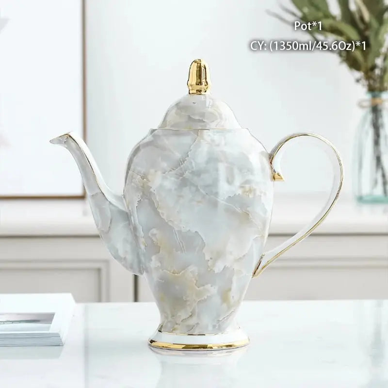 Vintage Bone China Tea Pot British Ceramic Teapot Europe Porcelain Coffee Pot Cafe Drinkware Advanced Teaware Drop Shipping - Julia M LifeStyles
