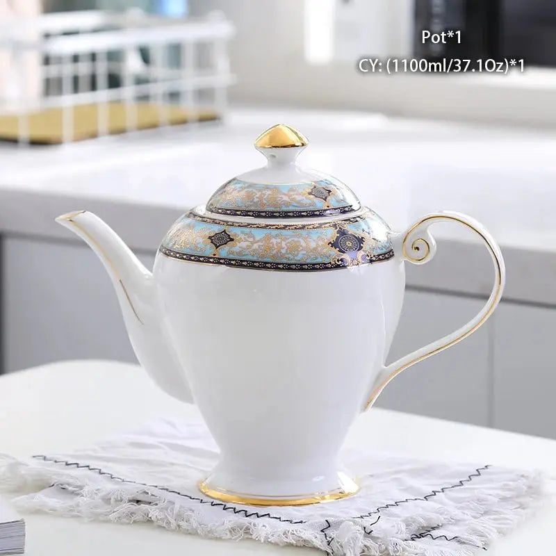 Vintage Bone China Tea Pot British Ceramic Teapot Europe Porcelain Coffee Pot Cafe Drinkware Advanced Teaware Drop Shipping - Julia M LifeStyles
