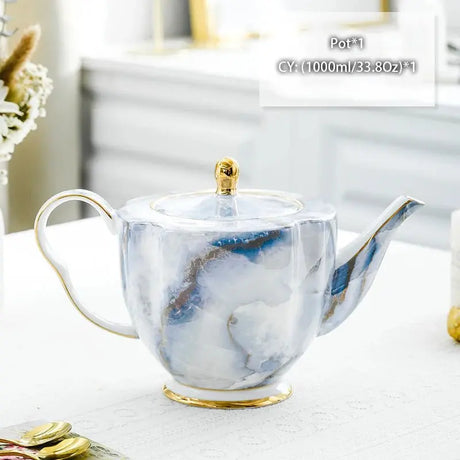 Vintage Bone China Tea Pot British Ceramic Teapot Europe Porcelain Coffee Pot Cafe Drinkware Advanced Teaware Drop Shipping - Julia M LifeStyles