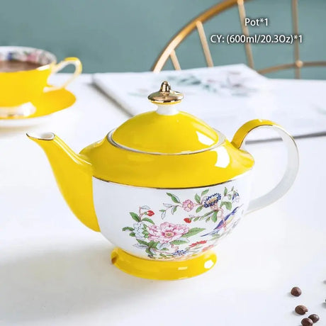 Vintage Bone China Tea Pot British Ceramic Teapot Europe Porcelain Coffee Pot Cafe Drinkware Advanced Teaware Drop Shipping - Julia M LifeStyles