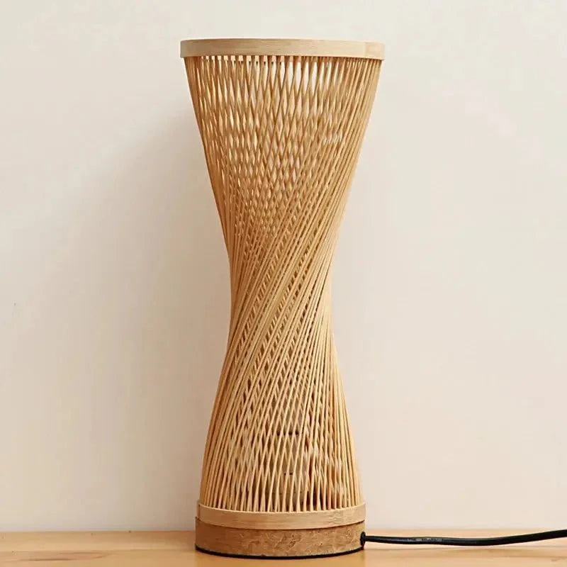 Julia M Lifestyles Modern Hand Knitted Bamboo Table Lamp - Julia M LifeStyles