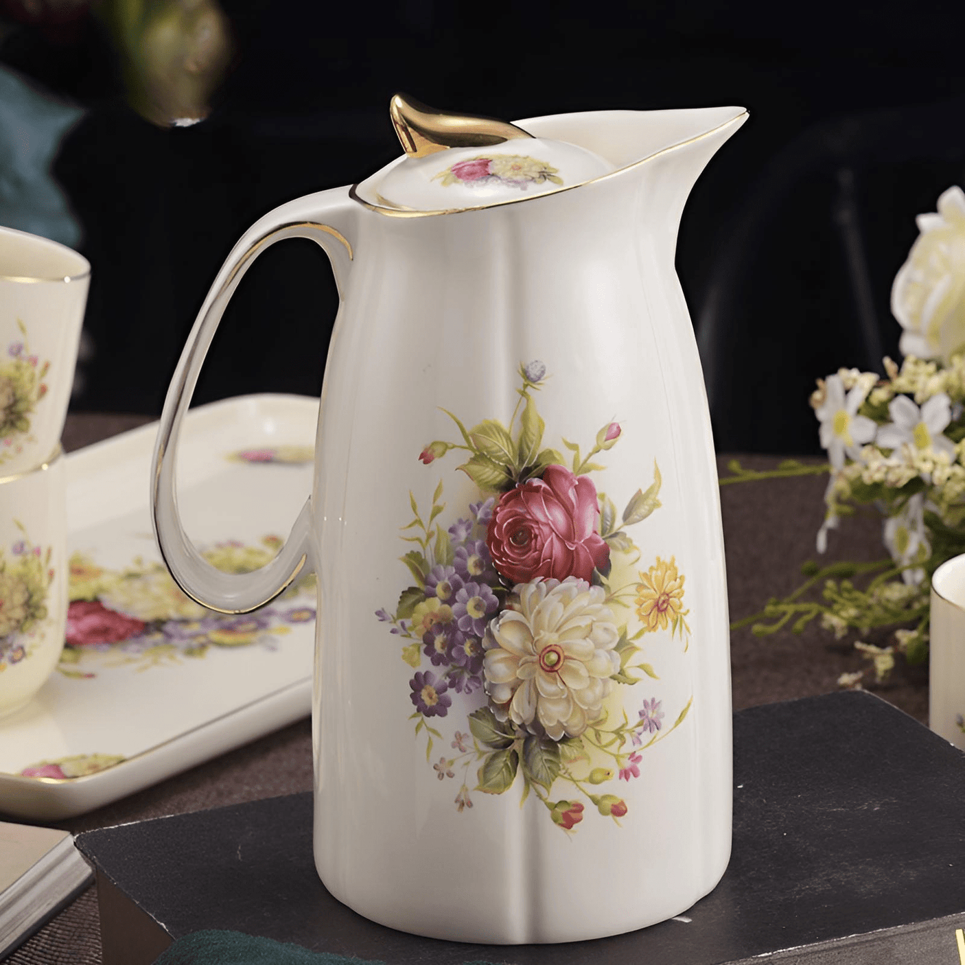 Handmade Ceramic European - Style Coffee and Tea Pot - Julia M LifeStyles