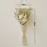 Hand-Woven Cotton Rope Tapestry with Dried Flower Pocket - Julia M LifeStyles