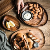 Handcrafted Irregular Oval Wood Plate Set - Julia M LifeStyles