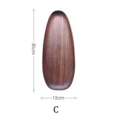 Handcrafted Irregular Oval Wood Plate Set - Julia M LifeStyles