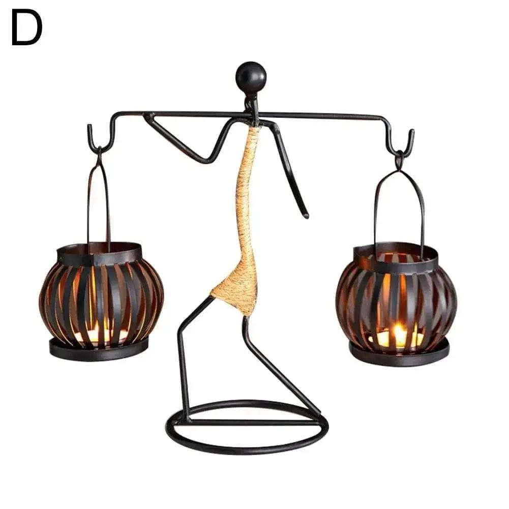 Nordic Metal Candlestick Abstract Sculpture Candle Holder - Julia M LifeStyles