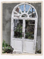 Handmade Vintage Arched Window Mirror in Blue Green White - Julia M LifeStyles