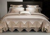 Luxury Pure Cotton Lace Bedding Set - Four-Piece European Style - Julia M LifeStyles