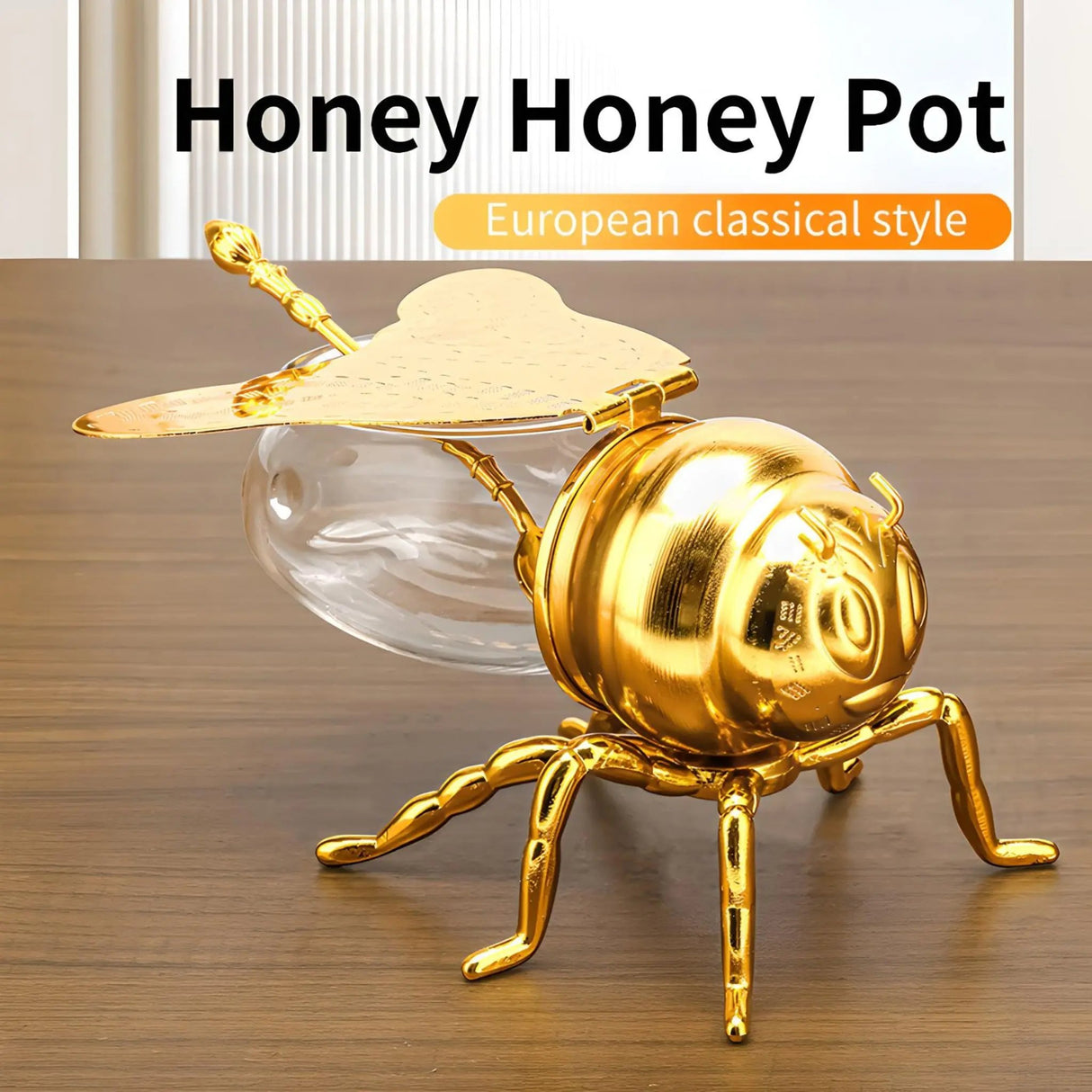 Elegant Bee Sugar Bowl with Spoon - Metal Craft Kitchen Essential - Julia M LifeStyles