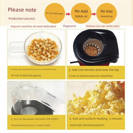 Mini 110V Automatic Popcorn Machine for Home and Kids' Parties - Julia M LifeStyles