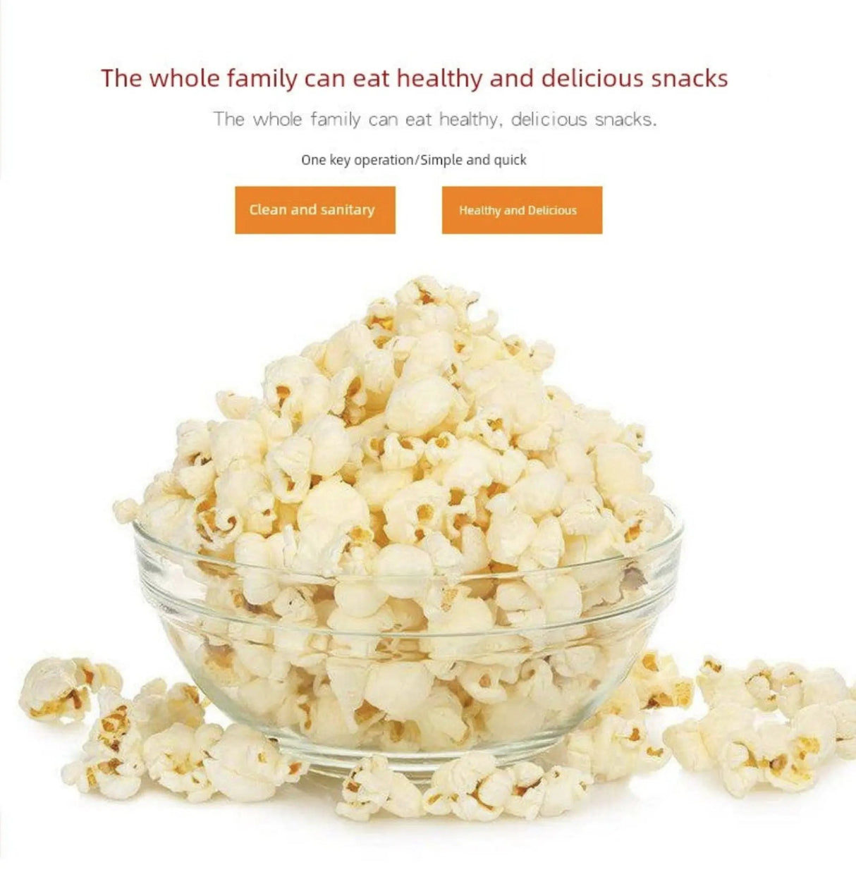 Mini 110V Automatic Popcorn Machine for Home and Kids' Parties - Julia M LifeStyles